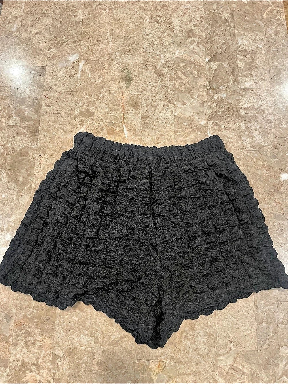 Textured High Waist Shorts in Black Like New whimsygoth